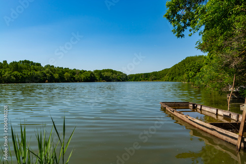 Schilderij op canvas Martely backwater of the Tisza river