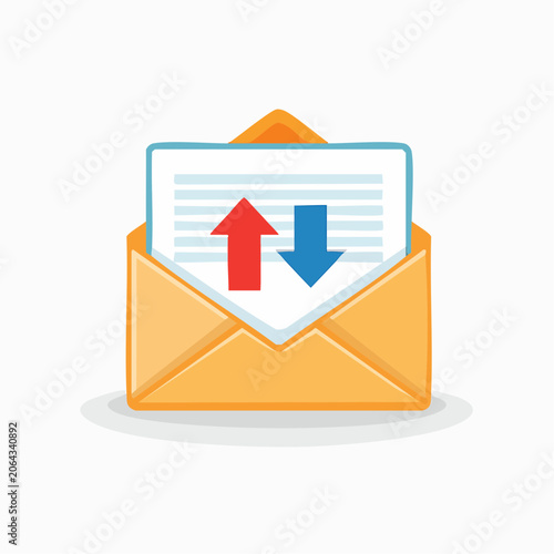 Email Upload and Download Arrows Icon