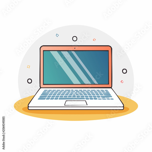 Modern Laptop Illustration