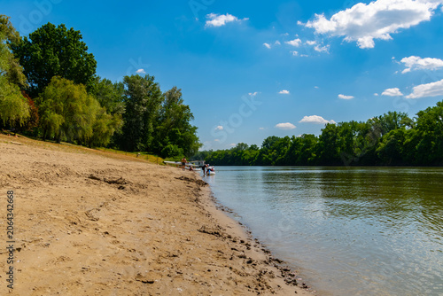 Sandy beach of the River Tisza at Mindszent