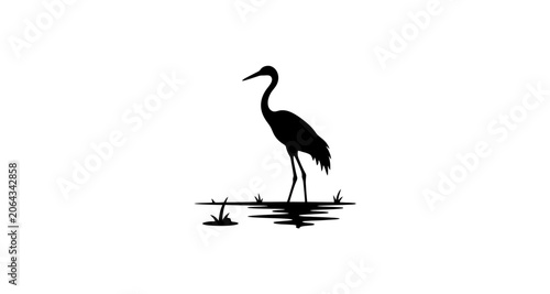 Photos Heron silhouette on transparent background