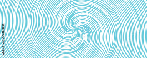 Abstract psychedelic background featuring a dynamic cyan and white spiral swirl pattern with hypnotic radial sunburst lines.
