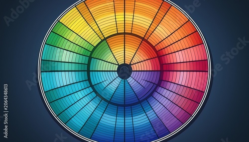 color wheel chart for design theory and color palette selection