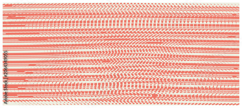Abstract red geometric pattern illustration with textured horizontal grid vector design.