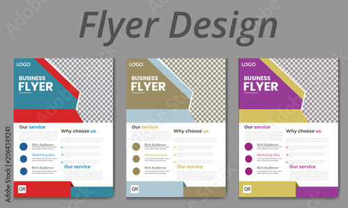 Modern A4 Business Flyer Template Design