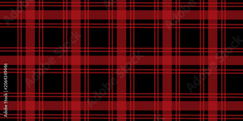 Menzies tartan black red kilt skirt fabric texture seamless pattern.