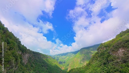 Scenic drive through zacatlan's green mountain valley in mexico