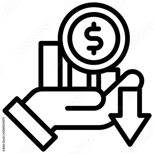  digital payment Icon, Line style icon vector illustration, Suitable for website, mobile app, print, presentation, infographic and any other project.