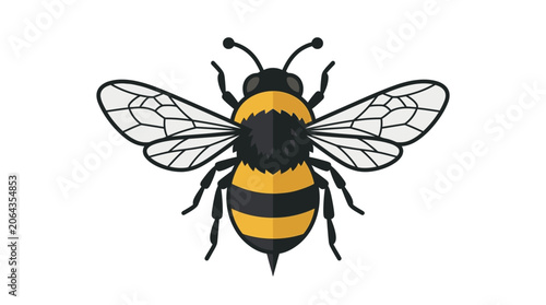 Canvastavla Detailed illustration of a honey bee.