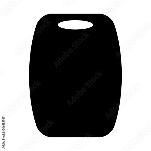 Cutting Board Icon Silhouette Vector Image
