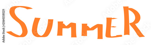 Summer Typography Hand Drawn Seasonal Lettering Vector Design