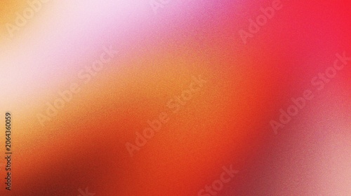 Fotografie Abstract red pink and orange grainy gradient background with soft glow effect bl