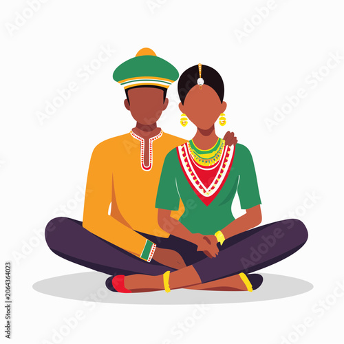 Couple in Traditional Indian Attire