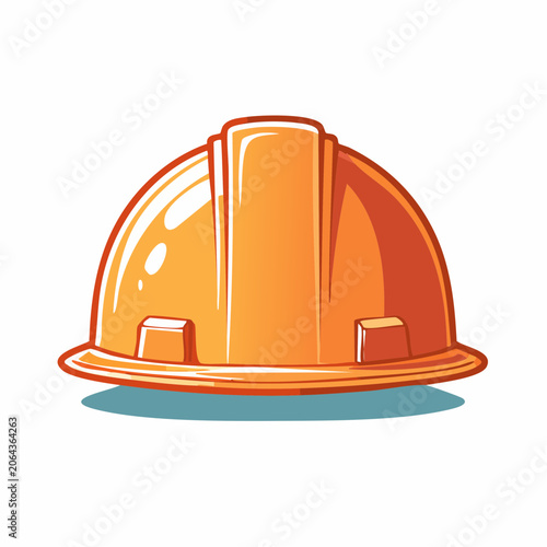 Orange Hard Hat Icon