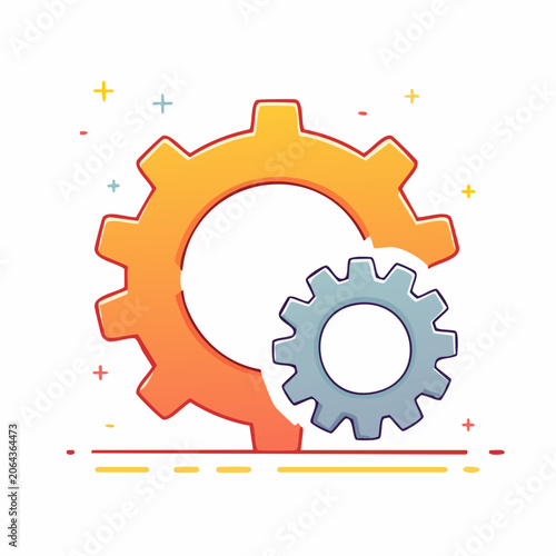 Two Interlocking Gears