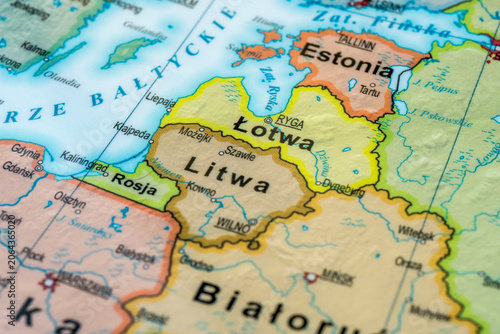 Billede på lærred The Baltic Sea countries, NATO frontier countries, NATO-Russia border, the Suwal