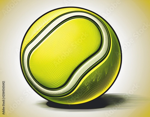 tennis ball on white