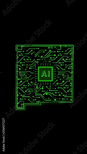 Mobile Vertical Resolution, 2160x3840 Pixels,  New Mexico State (USA) Map Chipset Technology Opener, Suitable for USA Elections, US Events, Tech Events and Artificial Intelligence Presentations
