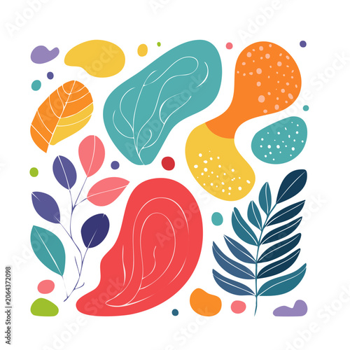 Colorful abstract geometric shapes vector
