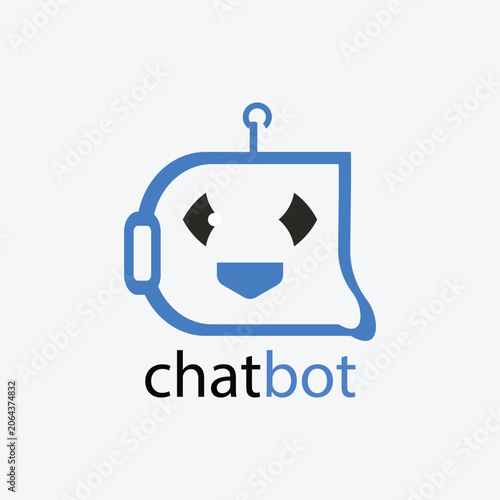AI Chatbot Logo Icon Modern Robot Assistant Speech Bubble Vector
