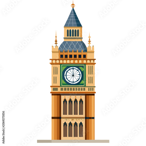 Big Ben Clock Tower Illustration A Detailed Vector Representation Of The London Landmark