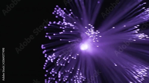 Vibrant purple light beam explosion effect.