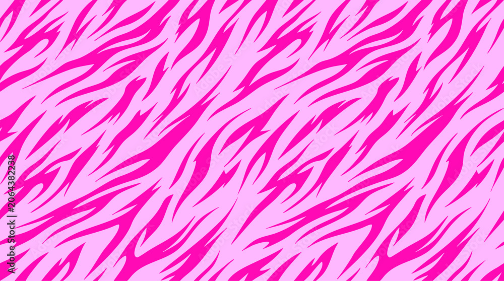 Fototapeta premium Pink zebra stripe pattern repeating abstract design with jagged edges