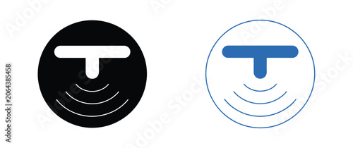 Foto Motion sensor icon featuring flat vector design for movement detection, smart security systems, automation, and monitoring technology concepts