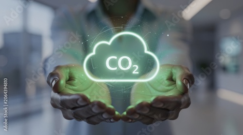 Hands holding a glowing digital cloud with 