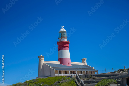 Cape Agulhas is the southernmost point of the African continent, famous as the geographical meeting place of the Indian and Atlantic Oceans