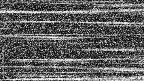 Analog tv static noise texture, retro glitch effect background, black and white signal interference television
