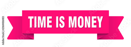 Foto time is money ribbon isolated on transparent background