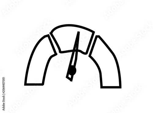 vector illustration of a speedometer sign
