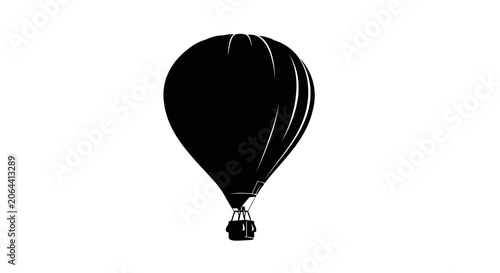 Photography Hot air balloon silhouette floats in the sky