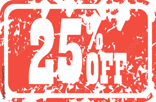 25% Off Sale Stamp