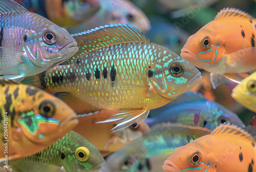 Tropical sea fish close up