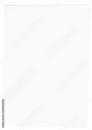 Blank white wall poster with hanging clips for display  