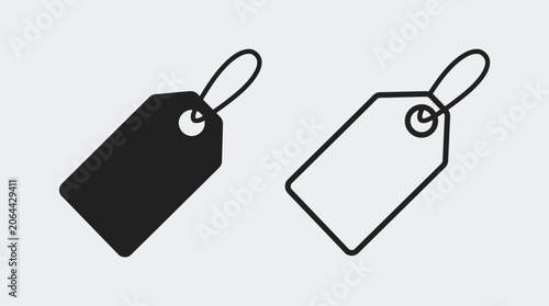 A set of price tag vector icons displayed side by side.