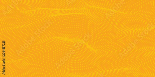 Εκτύπωση καμβά Dots halftone yellow orange color pattern gradient texture with technology digital background