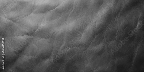 Quadro su tela Black Leather Texture Background with Dark Smoke Fog Grunge Pattern and Rough Fa