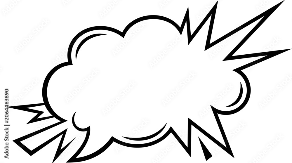 Obraz premium comic speech bubble graphic element.