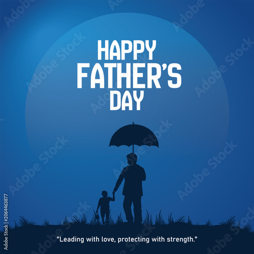 Happy Father's Day celebration concept Vector Illustration, Happy Fathers Day Social Media Banner
