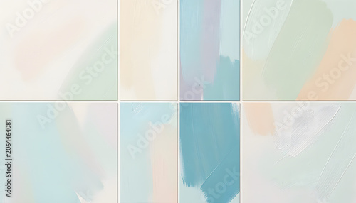 panel with a unique composition of light colors, creating a serene and minimalist atmosphere, created with generative ai