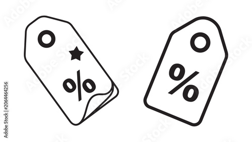 Price Tag And Discount Tag Icons For Sales, Shopping, And Promotion Design Concepts