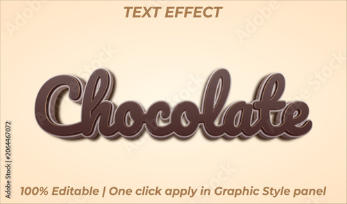Chocolate Sweet 3D Text Effect Style