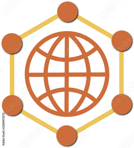 Global Web Network Vector Icon