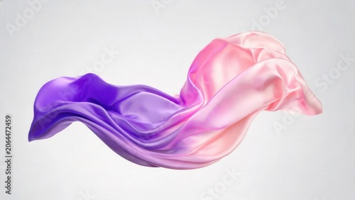Flowing fabric in purple and pink