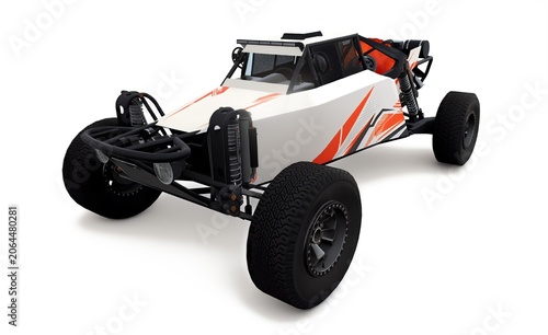 Off Road Buggy Vehicle Isolated On White Background