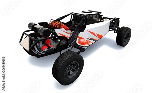 Off Road Buggy Vehicle Isolated On White Background