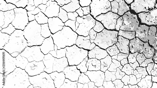 Φωτογραφία Cracked earth texture in grayscale a detailed pattern of dried and broken ground